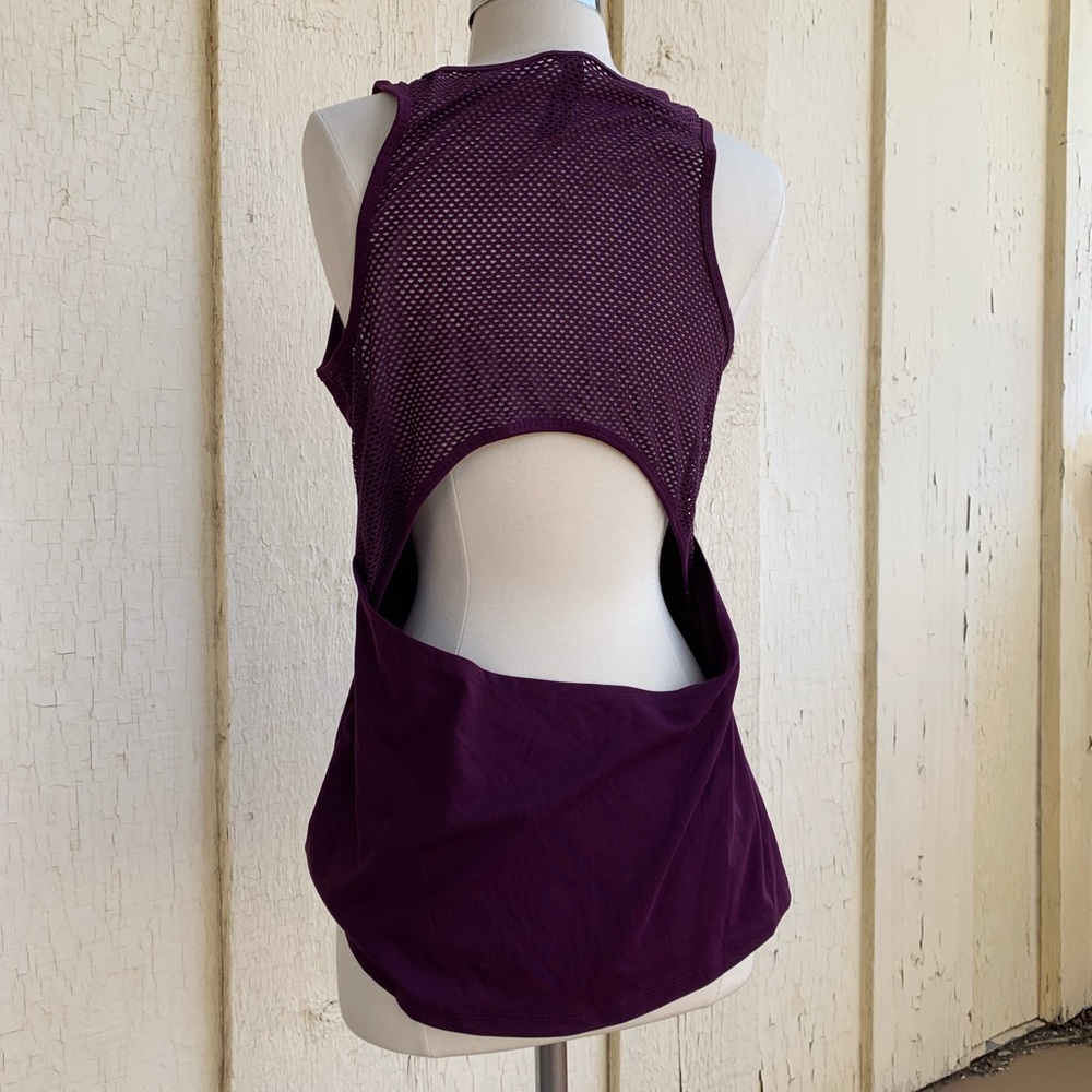 Purple Open Back Workout Tank - Picture 2 of 2